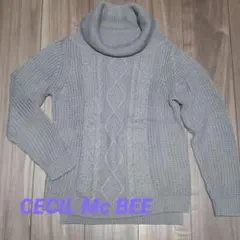 セシルマクビー　タートルネックセーター　 グレー　M