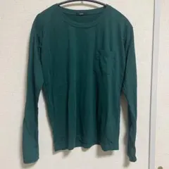 EMODA ダークグリーン 長袖Tシャツ ポケット付 薄手 深みのあるグリーンのサムネイル