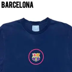 希少00s NIKE FCバルセロナ Tシャツ ネイビー 紺