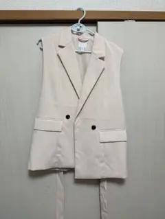 H&M テーラードベスト ベージュ Sのサムネイル