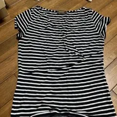 BALLSEY 半袖カシュクール　白黒　38サイズ　中古のサムネイル