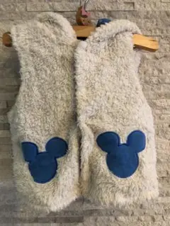 ベビードール　ミッキー　フード付きベスト　80cm