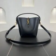 YSL ブラックレザー ショルダーバッグ