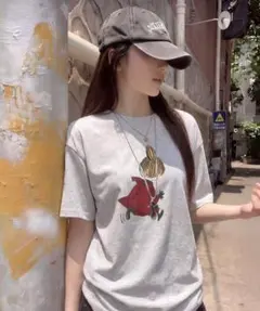 ムーミン リトルミイ 後ろ姿 Tシャツ ライトグレー 3XL