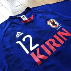 adidasアディダス　KIRIN サッカー日本代表レプリカTシャツＷ杯