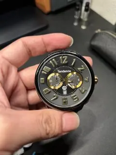 Tendance アナログ腕時計 ブラック/ゴールド