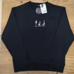 新品タグ付き　黒　小人刺繍　裏起毛スウェットトレーナー　Mサイズ