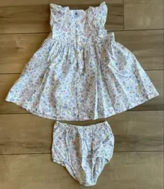 プチバトー　花柄セットアップ　18m/81cm