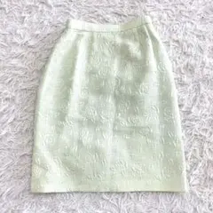 コージワタナベスティル 花柄タイトスカート M コットンシルク ひざ丈のサムネイル