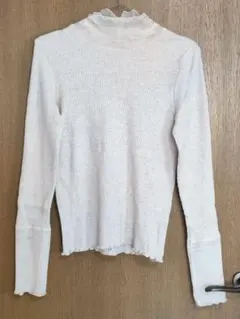 リブニット 長袖 ハイネック