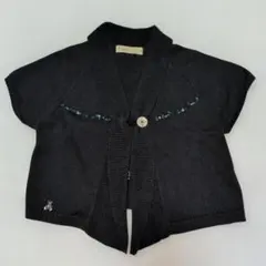 120★f dash★刺繍付き！カシミヤ入りカーディガン★黒