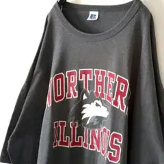 ラッセルアスレティック ノーザン イリノイ Tシャツ 2XL グレー古着