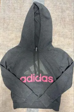 adidas グレー フード付きパーカー