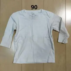MUJI　ホワイト 七分袖 Tシャツ 90サイズのサムネイル