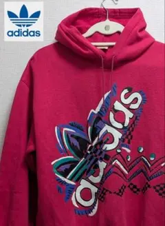 希少☆80s デサント製 adidas パーカー 派手柄 ヴィンテージ