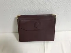 美品本物カルティエCartier本革レザークラッチハンドバッグセカンドバック赤
