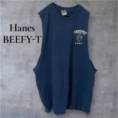 Hanes BEEFY-T ネイビー タンクトップ メンズのサムネイル