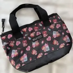 ハローキティ ミニトートバッグ ランチバッグ 総柄 保冷