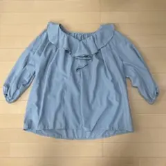 ROPÉ PICNIC 水色フリルシャツ 38