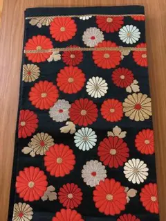 七五三に☆逸品 西陣織 正絹 子供用袋帯 祝い帯 黒地に花丸文 - メルカリ