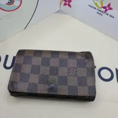 LOUIS VUITTON ボルドー ダミエ 長財布 ボタン欠損 - メルカリ