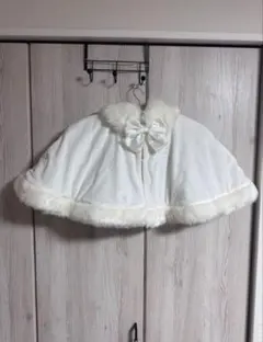 ビビディバビディブティック ホワイトファー付きケープ　リボン　女の子　即購入⭕️