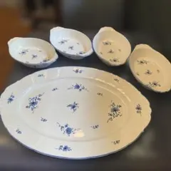 【希少37cm】ノリタケ クラフトーン オーバル大皿＆グラタン皿5点セットのサムネイル