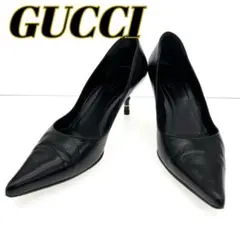 GUCCI グッチ GGキャンバス パンプス ハイヒール バンブーヒール GUCCI - GUCCI グッチ GGキャンバス パンプス バンブーヒール