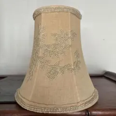 花柄刺繍 ベージュ ランプシェード