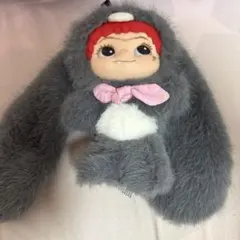 ぬいぐるみ グレー うさぎ 着ぐるみ 人形