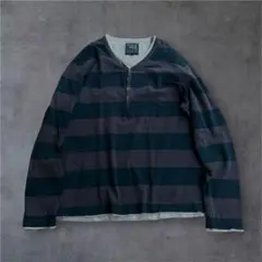 【y2k 00s archive】wide boarder henryneck