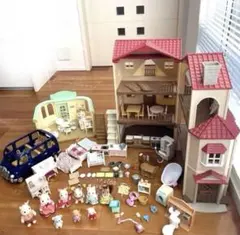 シルバニアファミリー　おまとめ　赤い屋根の大きなお家　医者　歯医者