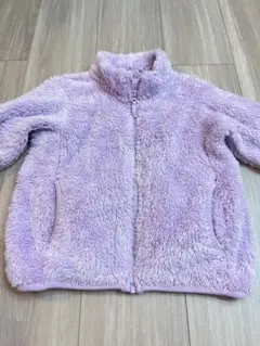 ユニクロ超美品110薄紫 フリースジャケット