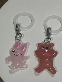 ノンタンめじるしアクセサリー くまさん、うさぎさん2個セット