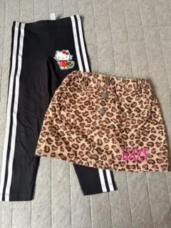adidas レギンス LOVEBOAT ヒョウ柄スカート セット売り キティ