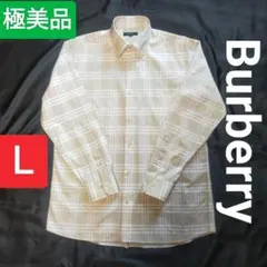 【極美品】BURBERRY　長袖ボタンダウンシャツ　バーバリーチェック L