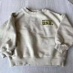 [裏毛]ZARA クリーム色 トレーナー 3-4歳