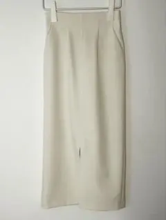 タイトスカート ゴムウエスト　アイボリー　白　ナチュラルビューティーベーシック