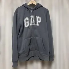 GAP ボア ジップアップパーカー チャコール