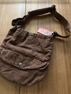 未使用品】柿渋染め古布袋刺し子ショルダーバック A4サイズ余裕 | Mercari