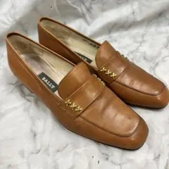 BALLY レディース レザー パンプス ヒール ローファー ブラウン 36