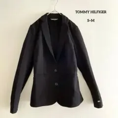 美品 TOMMY HILFIGER テーラード ジャケット 黒 4 S~M