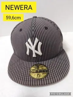 [美品]NEWERAニューエラキャップ ヤンキース縦縞