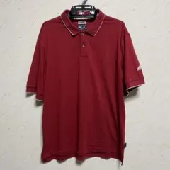 【adidas】アディダス　半袖ゴルフシャツ　エンジ　S ゴルフウェア