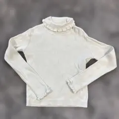 familiar 130 リブタートルネック 白