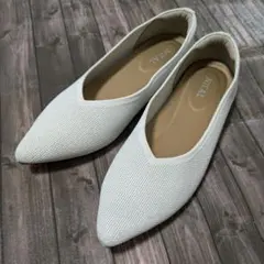 NICAL ニカル　Vカットニットパンプス　シルバー