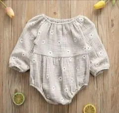 花柄 ロンパース ガーゼ　リネン　韓国子供服