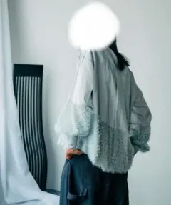 ニコアンドMODE NORM COREバンドモケバルーンシャツM