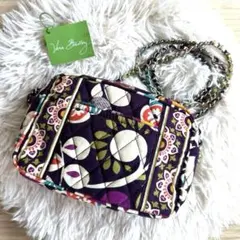 【Vera Bradley 】キルティング ショルダーバッグ　ミニ　パープルのサムネイル