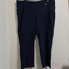 美品✨極伸び【4L,5L】ネイビーストレッチパンツ 濃紺 センタープレス きれい